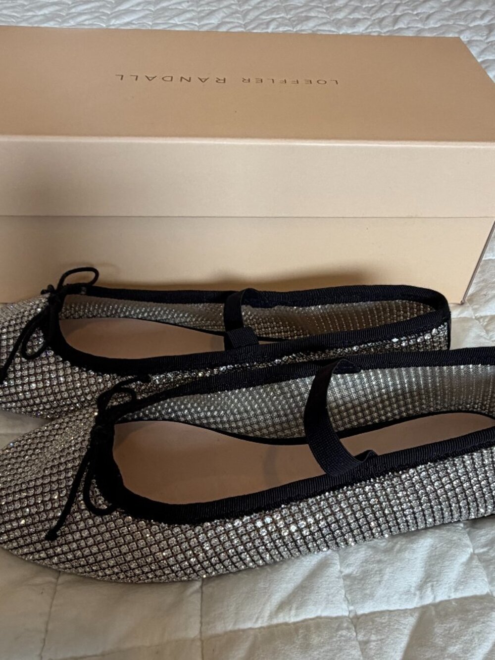 Loeffler Randall Leonie Crystal Ballet Flat 7.5